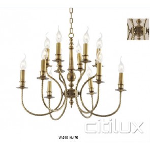 Eastgardens Classic European Style Brass Pendant Light Elegant Range Citilux