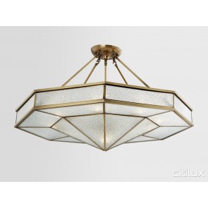 Eastlakes Classic Brass Made Semi Flush Mount Ceiling Light Elegant Range Citilux