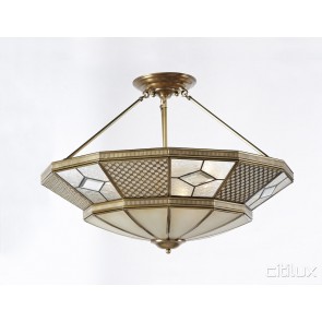 Edmondson Park Classic Brass Made Semi Flush Mount Ceiling Light Elegant Range Citilux