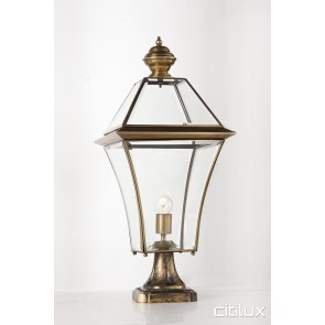 Fairfield East Classic Outdoor Brass Made Pillar Mount Light Elegant Range Citilux