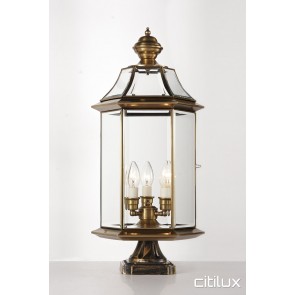 Fairlight Traditional Outdoor Brass Made Pillar Mount Light Elegant Range Citilux