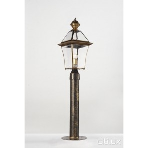 Greenacre Traditional Outdoor Brass Made Post Light Elegant Range Citilux