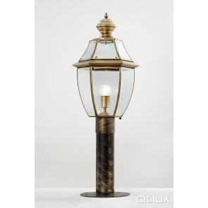 Greenfield Park Traditional Outdoor Brass Made Post Light Elegant Range Citilux