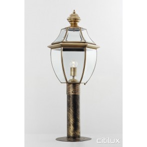 Greenwich Traditional Outdoor Brass Made Post Light Elegant Range Citilux