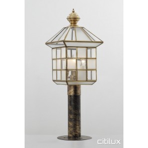 Gregory Hills Classic Outdoor Brass Made Post Light Elegant Range Citilux