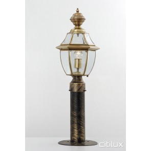 Greystanes Traditional Outdoor Brass Made Post Light Elegant Range Citilux