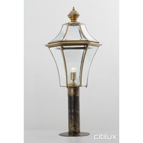 Guildford West Traditional Outdoor Brass Made Post Light Elegant Range Citilux