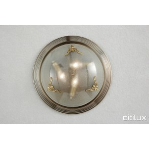 Hillsdale Traditional Brass Made Flush Mount Ceiling Light Elegant Range Citilux