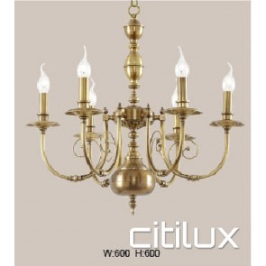 Kensington Classic European Style Brass Pendant Light Elegant Range Citilux