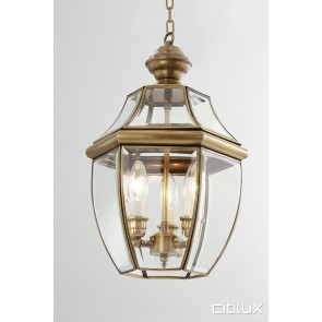 Kingsford Traditional Outdoor Brass Pendant Light Elegant Range Citilux