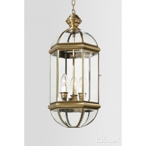 La Perouse Traditional Outdoor Brass Pendant Light Elegant Range Citilux