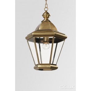Lansdowne Classic Outdoor Brass Pendant Light Elegant Range Citilux