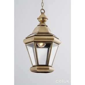 Laughtondale Traditional Outdoor Brass Pendant Light Elegant Range Citilux