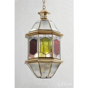 Leichhardt Traditional Outdoor Brass Pendant Light Elegant Range Citilux