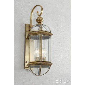 Lucas Heights Classic Outdoor Brass Wall Light Elegant Range Citilux