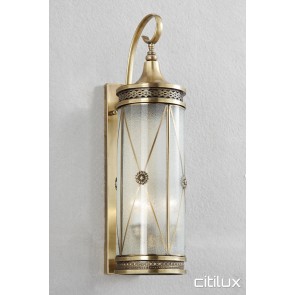 Manly Traditional Outdoor Brass Wall Light Elegant Range Citilux