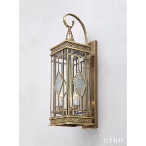 Marsfield Traditional Outdoor Brass Wall Light Elegant Range Citilux