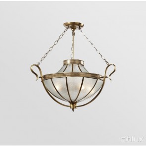 Miranda Classic Brass Made Dining Room Pendant Light Elegant Range Citilux