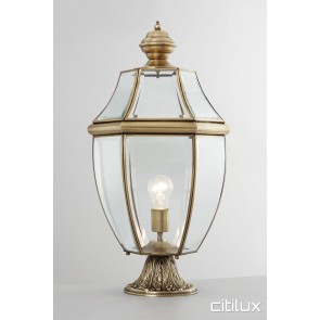 Mortdale Classic Outdoor Brass Made Pillar Mount Light Elegant Range Citilux