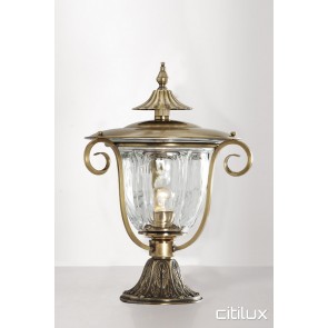 Narrabeen Traditional Outdoor Brass Made Pillar Mount Light Elegant Range Citilux