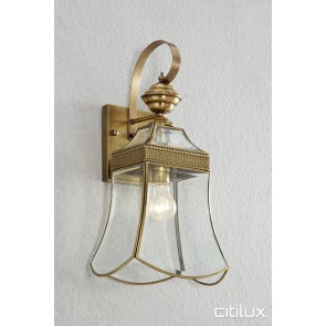 North Curl Curl Traditional Outdoor Brass Wall Light Elegant Range Citilux