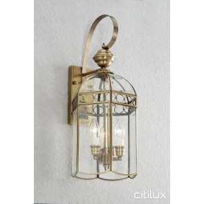 North Parramatta Traditional Outdoor Brass Wall Light Elegant Range Citilux