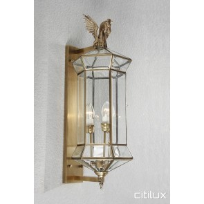 North Ryde Classic Outdoor Brass Wall Light Elegant Range Citilux