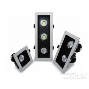 Corex 27W LED Downlights Square Frame Triple