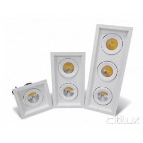 Tectron 40W LED Downlights Square Frame Double