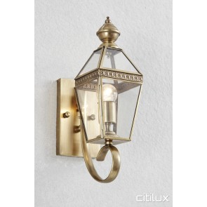 Oran Park Classic Outdoor Brass Wall Light Elegant Range Citilux