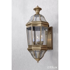 Picnic Point Classic Outdoor Brass Wall Light Elegant Range Citilux