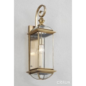 Pitt Town Traditional Outdoor Brass Wall Light Elegant Range Citilux