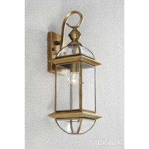 Pleasure Point Classic Outdoor Brass Wall Light Elegant Range Citilux