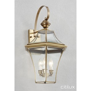 Port Botany Traditional Outdoor Brass Wall Light Elegant Range Citilux