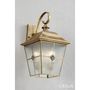 Putney Traditional Outdoor Brass Wall Light Elegant Range Citilux