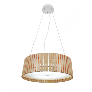 Replica Wood Round Pendant Lamp -50cm - Pendant Light - Citilux
