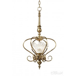 Ropes Crossing Classic European Style Brass Pendant Light Elegant Range Citilux