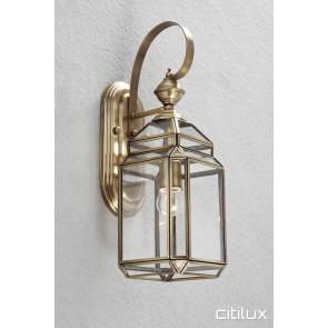 Roseville Traditional Outdoor Brass Wall Light Elegant Range Citilux