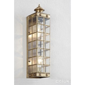 Royal National Park Traditional Outdoor Brass Wall Light Elegant Range Citilux