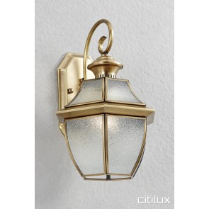 Ryde Traditional Outdoor Brass Wall Light Elegant Range Citilux