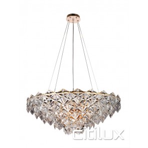 Saba 9 Lights Chandelier Rose Gold Citilux