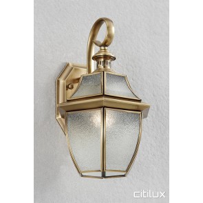 Sackville North Classic Outdoor Brass Wall Light Elegant Range Citilux