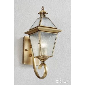 Scarborough Traditional Outdoor Brass Wall Light Elegant Range Citilux