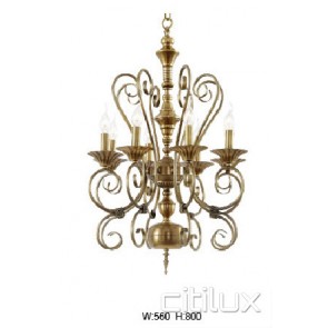 Schofields Classic European Style Brass Pendant Light Elegant Range Citilux