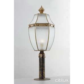 Seven Hills Traditional Outdoor Brass Made Post Light Elegant Range Citilux