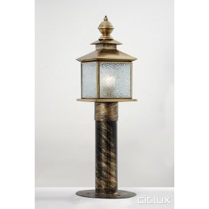 Shalvey Classic Outdoor Brass Made Post Light Elegant Range Citilux